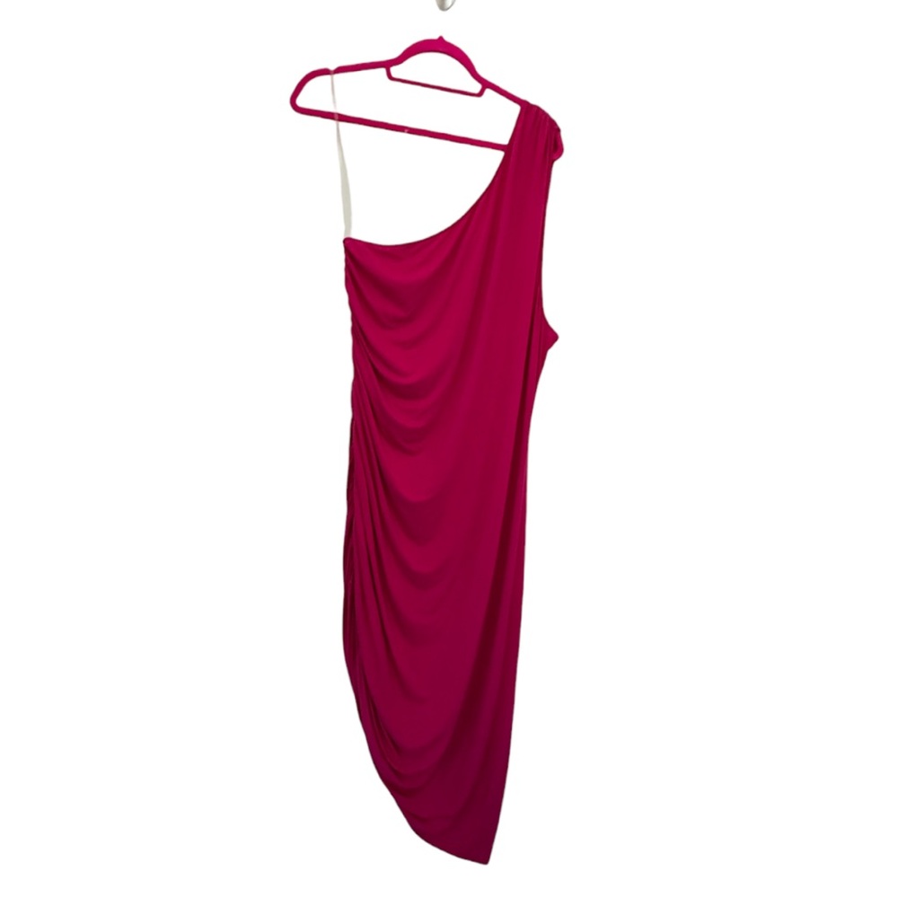 A New Day Pink Sleeveless One-Shoulder Knit Bodycon Dress Size XXL